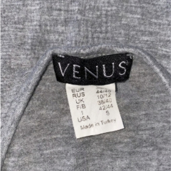 Venus Flowy Loose Fit Backless Gray Tank w/Black Elastic Band - Picture 12 of 14